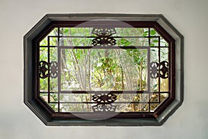 window in chinese garden