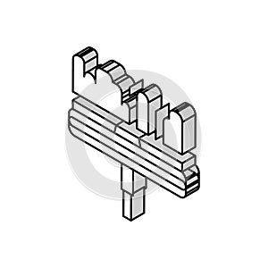 window cleaning accessory squeegee isometric icon vector illustration