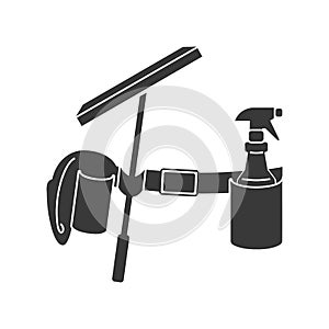 Window Cleaning Belt Icon Vector