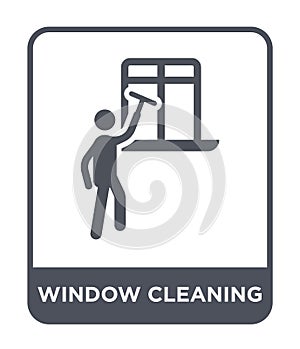 window cleaning icon in trendy design style. window cleaning icon isolated on white background. window cleaning vector icon simple