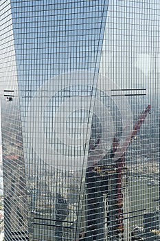 Window cleaning at the Shanghai World Financal Center photo