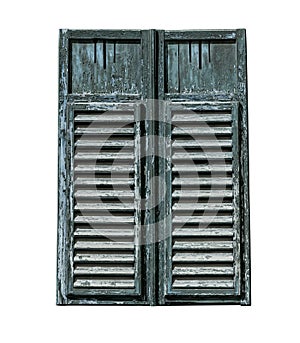 Window with closed shutters