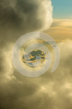 Window in the clouds