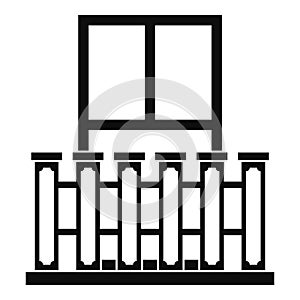 Window with columns icon, simple style
