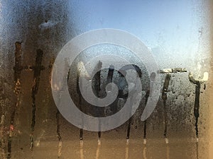 Window condensation, word humidity  photo