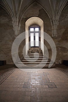 Window in Corvin Castle, Romania