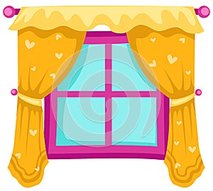 Window with curtains