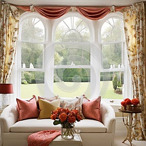 Window decor is a key element that determines the atmosphere and style of a room photo