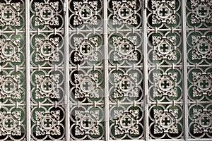 Window with decorative metal grate - Bologna Italy