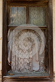 Window in a decrepit house