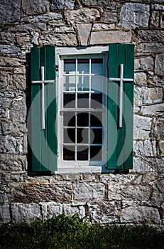 Window Detail in Country Stone Church photo