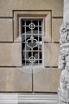 Window detail of Dresden`s historic royal palace