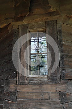 Window in Dimitrie Gusti National Village Museum in Bucharest