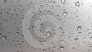 Window droplet water after rain gone.