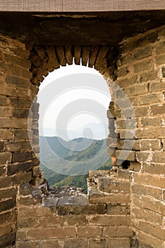 window in eastern Jinshanling Great Wall