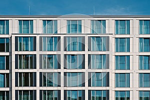 Window facade of modern hotel  building  -real estate exterior