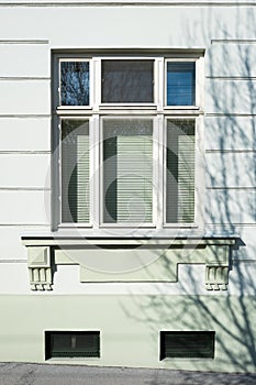 Window in facade renovated building