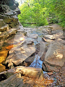 Rocky Stream above Window Falls at Hanging Rock State Park