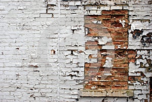 Window Filled In with Bricks photo