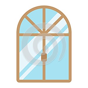 Window flat icon, Furniture and interior