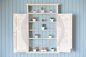 Window Flower box with beautiful flowers