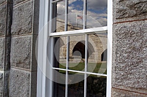 Through a Window at Fort Knox State Park, Stockton Springs Maine