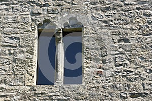 Window in fortification wall of castle Schlossberg
