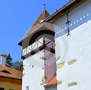 Window. Fortified medieval saxon evangelic church in Veseud, Zied, Transilvania, Romania