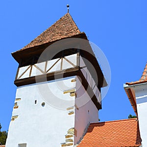 Window. Fortified medieval saxon evangelic church in Veseud, Zied, Transilvania, Romania