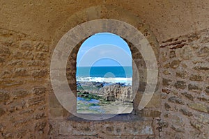 Window in the fortified wall of Sale