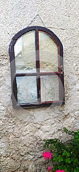 Window frame on wall