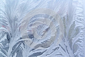 Window frost pattern on glass