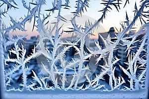window frost patterns intricate frost patterns on the windowpane