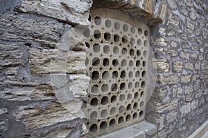 Window grill design of an old middle eastern architecture.