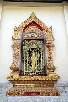 Window grill at Wat Jed Yod, Chiang Rai, Thailand