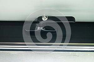 Window handle with secure lock with key