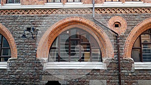 A window of a historic building in the center of Stockholm