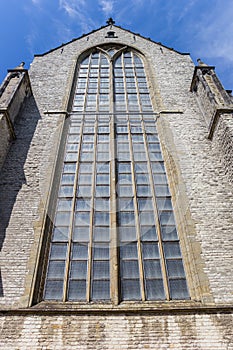 Window of the historic Sint Jan church in Gouda