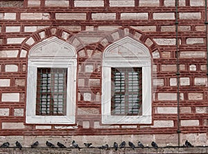 Window of historical ottoman structure. photo