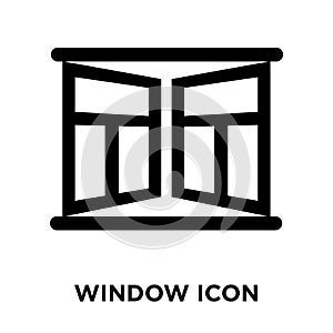 Window icon vector isolated on white background, logo concept of