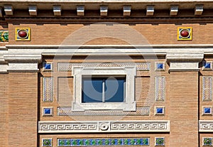 Window on the interior builiding in Vatican