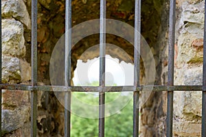 Window with iron bars