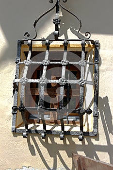 Window with Iron Grate - Engadine Switzerland
