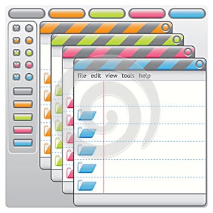 Window like colored labels