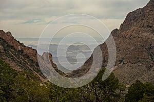 The Window Looking Out Toward Apache Canyon In Big Bend