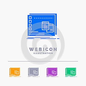 Window, Mac, operational, os, program 5 Color Glyph Web Icon Template isolated on white. Vector illustration