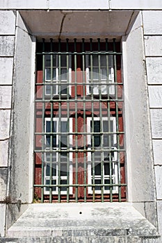 Window at the Mafra National Palace, Mafra, Portugal