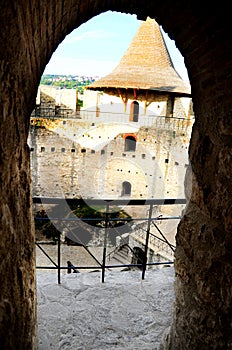Window in the Medieval fortress in Soroca, Moldova