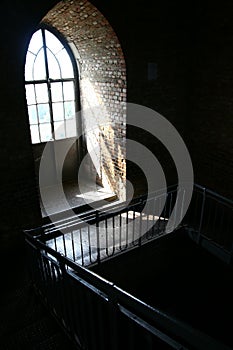 Window in monastery tower