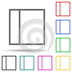 window multi color style icon. Simple thin line, outline  of web icons for ui and ux, website or mobile application